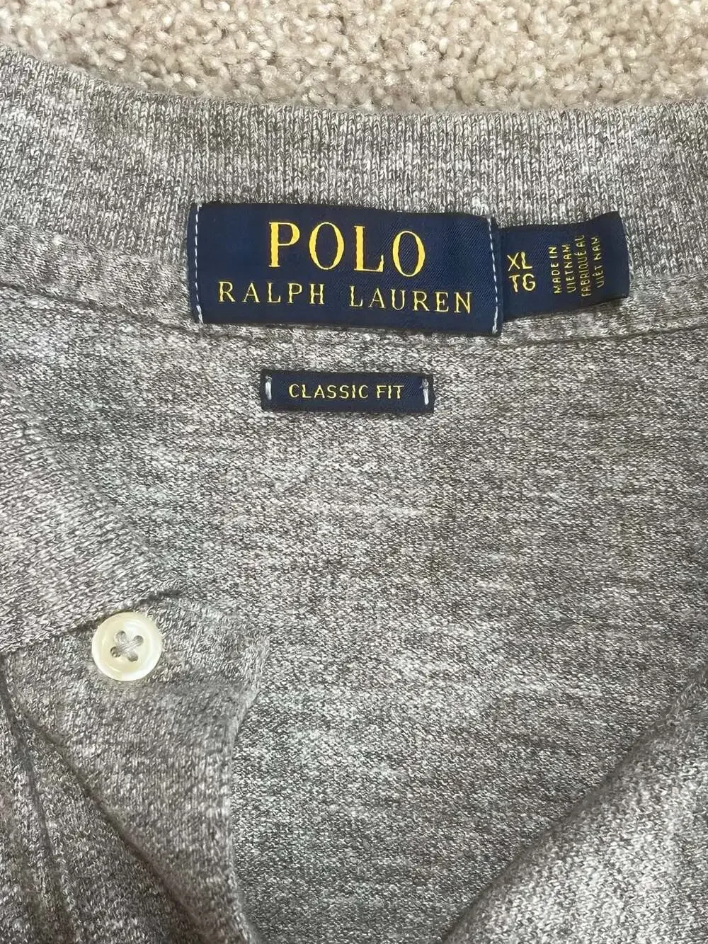 Polo Ralph Lauren Classic Fit Short Sleeve Polo Shirt Gray Heather